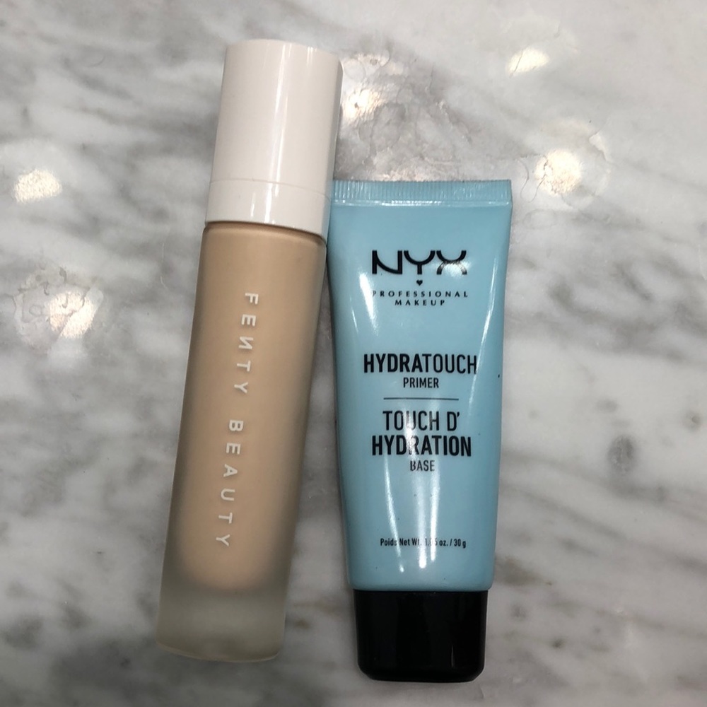 Fenty foundation + water based NYX primer